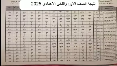 تيجة الترم الأول 2025 للصف الأول - الثاني - الثالث الإعدادي