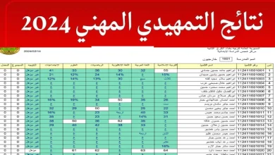 خطوات الاستعلام عن نتائج التمهيدي المهني