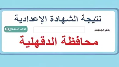 طريقة الاستعلام عن نتيجة الشهادة الإعدادية محافظه الدقهلية