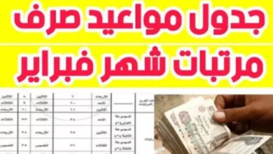 مرتبات شهر فبراير