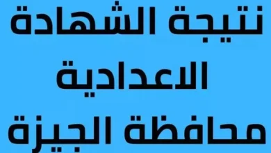 نتيجة الصف الثالث الاعدادي بالاسم ورقم الجلوس فقط لطلاب محافظة الجيزة