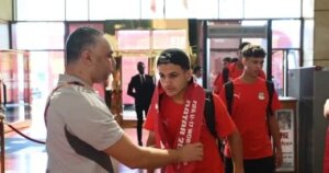 استقبال خاص لبعثة منتخب مصر للناشئين فى مقر الإقامة بكأس العالم بقطر استقبال خاص لبعثة منتخب مصر للناشئين فى مقر الإقامة بكأس العالم بقطر