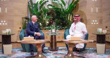 ولى العهد السعودى يستقبل رئيس الفيفا لبحث تطوير التعاون الرياضى