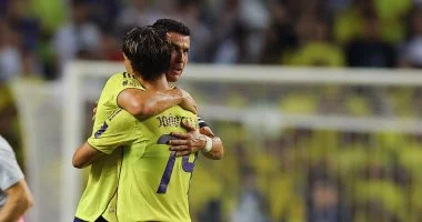 رونالدو يسجل هدفا تاريخيا في انتصار النصر ضد الحزم بالدورى السعودى