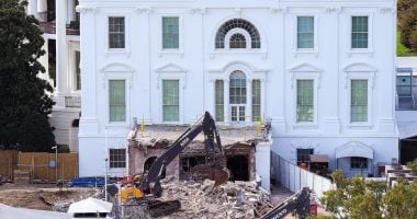 شاهد صور الأقمار الصناعية تظهر هدم جناح البيت الأبيض التاريخى