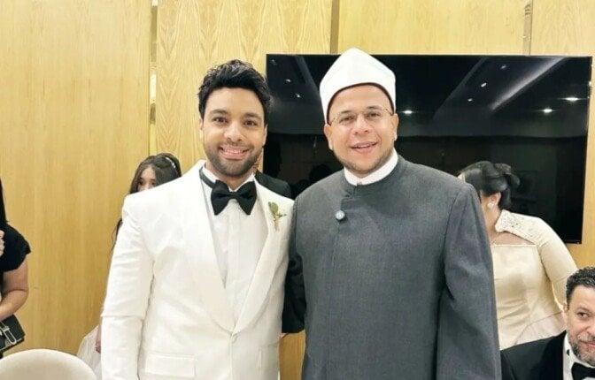 «صور» من عقد قران أحمد جمال على فرح الموجي