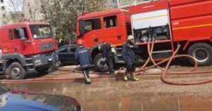 حريق داخل منزل فى منطقة البدرشين