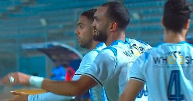 مصطفي زيكو يتقدم لبيراميدز أمام التأمين الاثيوبي في الدقيقة 11