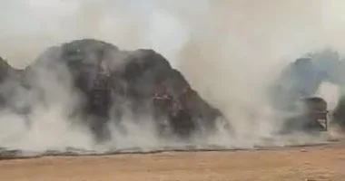 السيطرة على حريق فى كمية من الكتان بزفتى دون إصابات