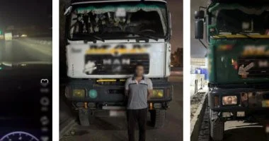 الداخلية تضبط سائقي شاحنتين نقل ثقيل للقيادة بتهور على الطريق الدائري