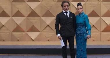 أول ظهور للمهندس أحمد عز وزوجته فى حفل افتتاح المتحف المصرى الكبير