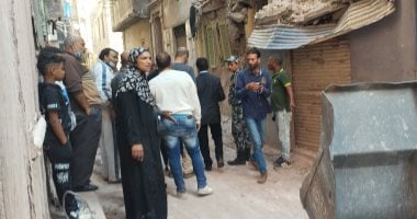 النيابة تعاين عقار اللبان المنهار فى الإسكندرية.. صور