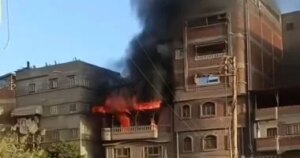 إصابة ربة منزل فى حريق شقة سكنية بمنطقة أوسيم