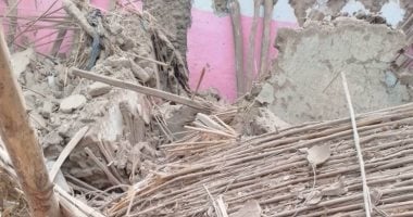 انهيار أجزاء من منزل بالطوب اللبن فى قرية الدير بالأقصر دون خسائر بشرية