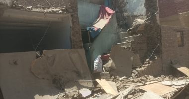 انهيار جزئى لمنزل قديم مكون من طابقين فى الجيزة دون إصابات