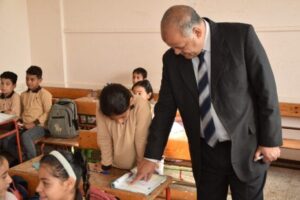 مدير تعليم بورسعيد يتفقد مجمع الشهداء بقرية المناصرة