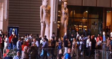استمرار توافد زوار المتحف المصرى الكبير فى أول أيام افتتاحه.. فيديو وصور