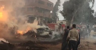 اندلاع حريق بشونة كتان فى زفتى.. والحماية المدنية تتعامل مع النيران