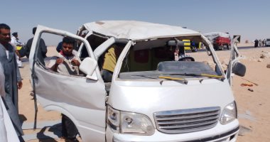 إصابة 5 أشخاص فى تصادم سيارة نقل وميكروباص بطريق المحمودية بالإسكندرية