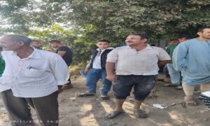 سقوط سياره ملاكي من عوامة أشمنت في النيل ببني سويف