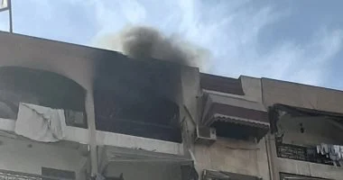 السيطرة على حريق في برج بحي العرب ببورسعيد دون إصابات.. صور