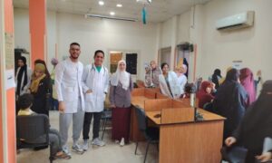 جامعة حلوان تنظم قوافل طبية توعوية بنادى كفر العلو بجنوب القاهرة