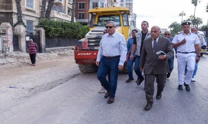 محافظ الإسكندرية يتابع معدلات تنفيذ المرحلة الثانية من مشروع« توسعة طريق أبو قير»