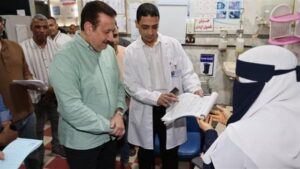 محافظ المنوفية يتفقد مستشفى شبين الكوم لمتابعة انتظام العمل