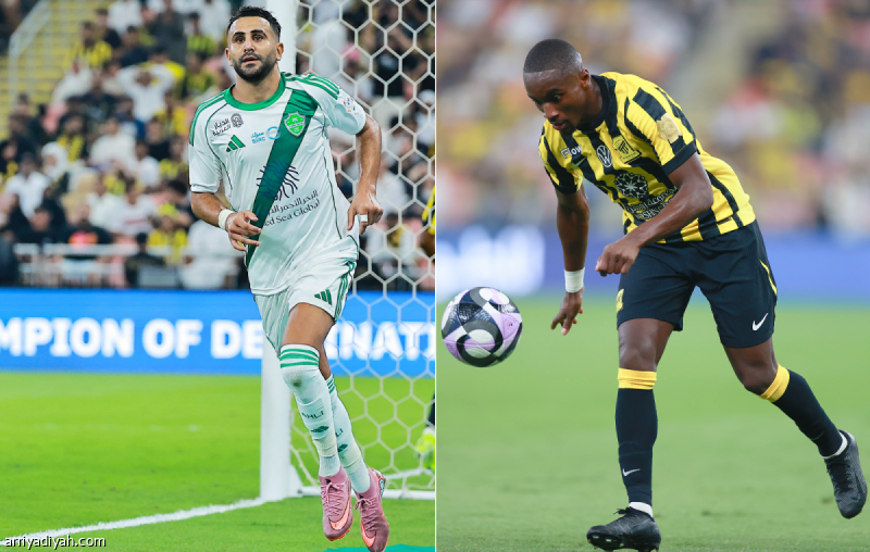 محرز يتزعم تقييم الديربي.. وديابي الأخير
                                                2025.11.08 | 11:51 pm
                                                تصدَّر الجزائري رياض محرز، جناح فريق الأهلي الأول لكرة القدم، تقييم «ديربي جدة» على موقع «سوفاسكور» الإلكتروني العالمي، بعد تسجيله هدف الفوز أمام الاتحاد «1ـ0»، في المباراة التي احتضنها ملعب «الإنماء»، السبت، لحساب  ...