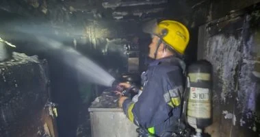 إخماد حريق محدود داخل مطعم فى المعادى