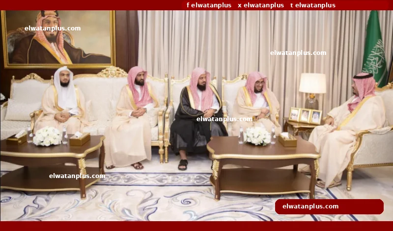 نائب أمير نجران يستقبل رؤساء المحاكم ويبادلهم التهاني بعيد الفطر