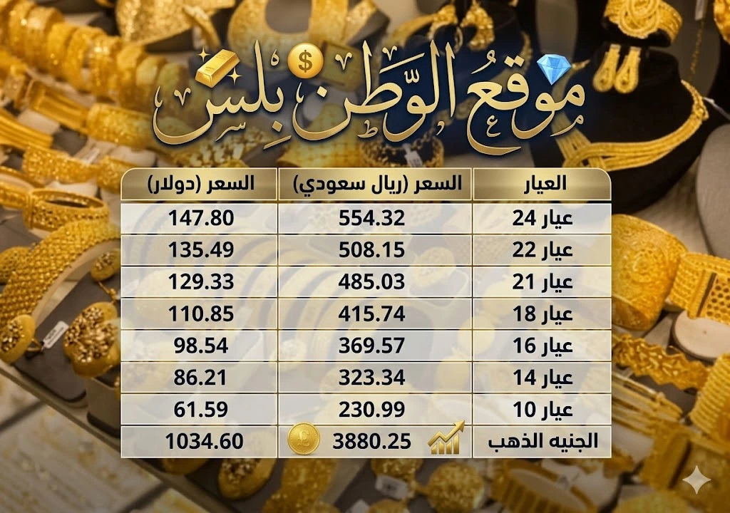أسعار الذهب في السعودية اليوم