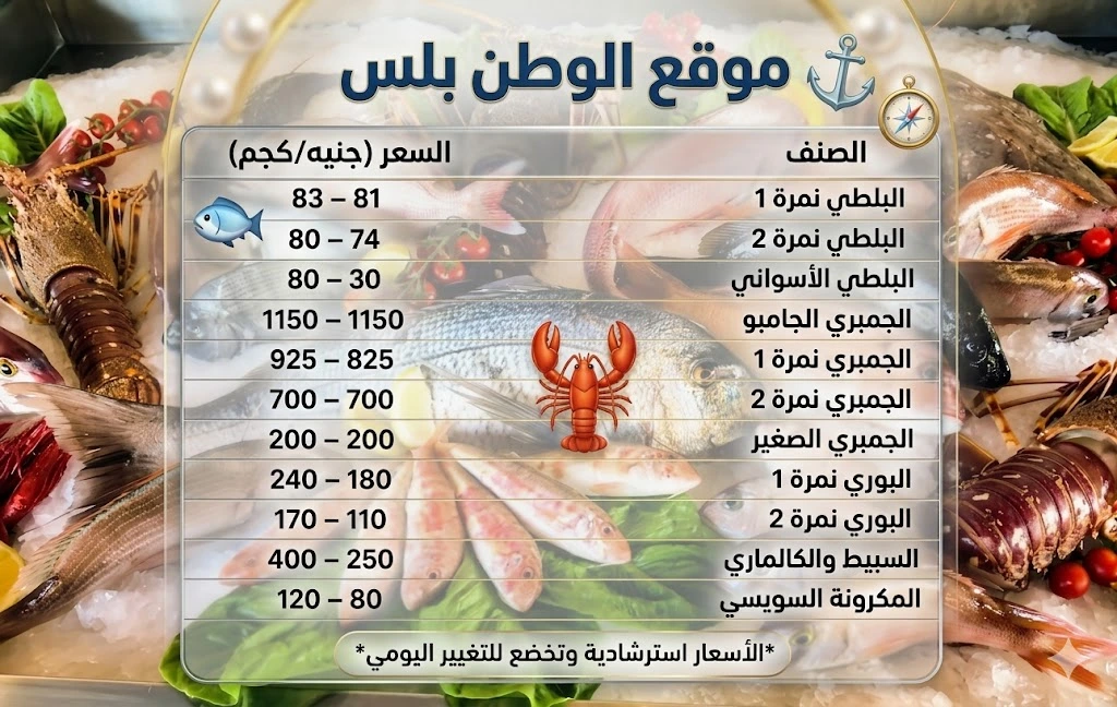 أسعار السمك البلطي اليوم