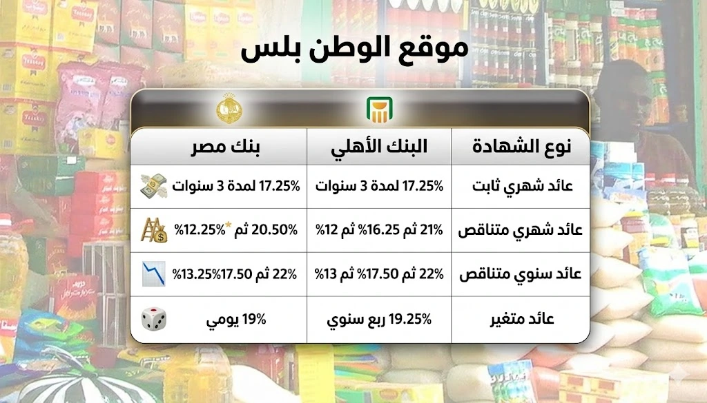شهادات ادخار البنك الأهلي وبنك مصر 2026