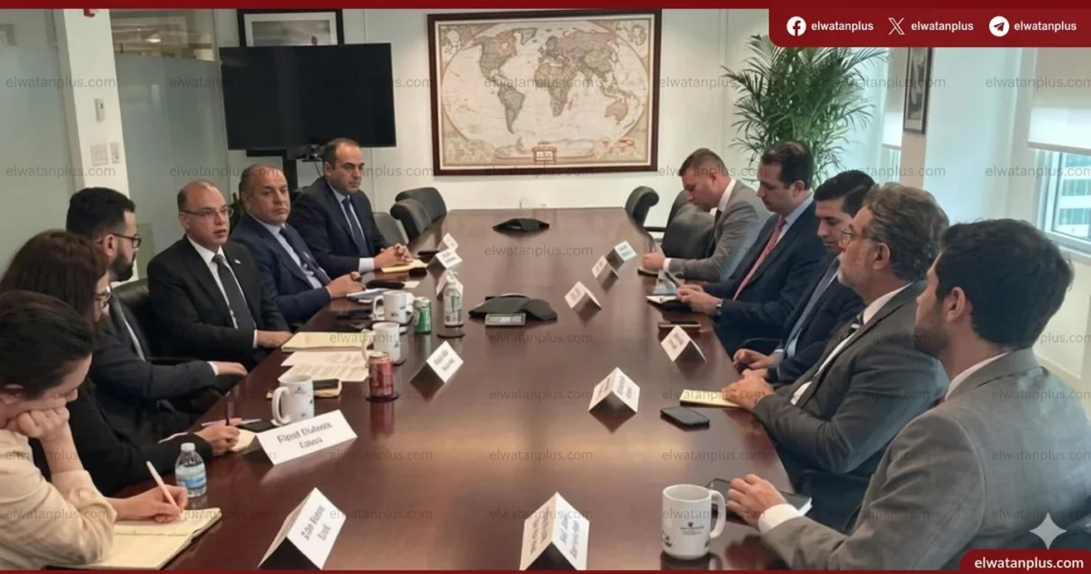 لقاء وزير الاستثمار مع مؤسسات امريكية