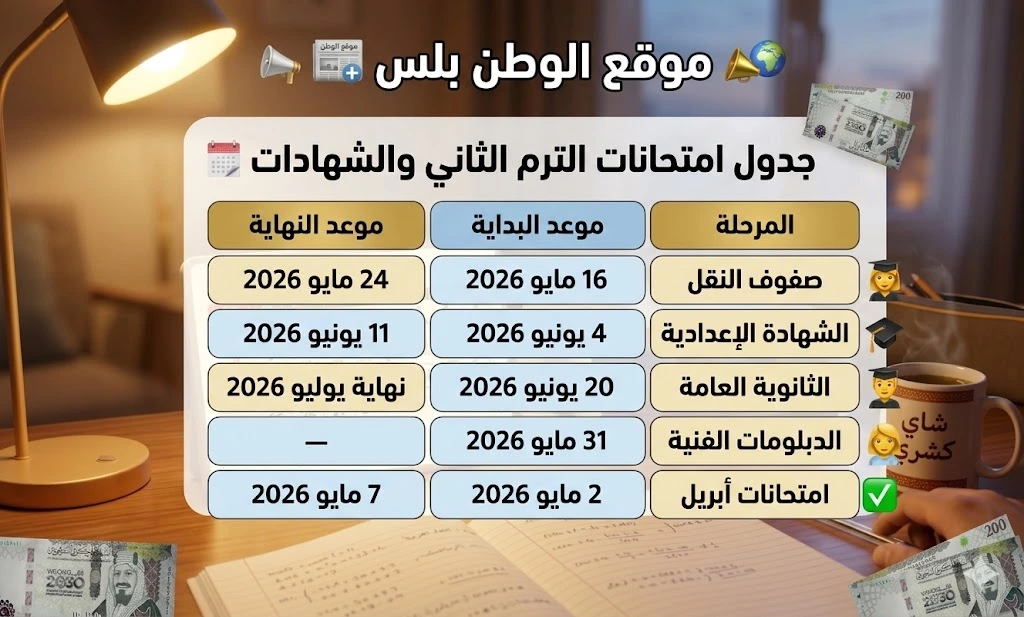 مواعيد امتحانات الترم الثاني 2026 في مصر