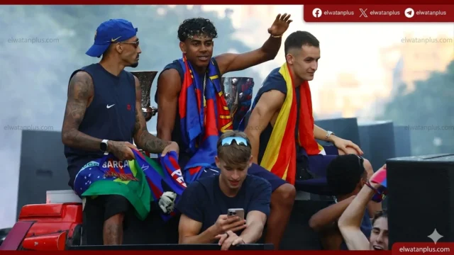 لامين يامال برشلونة علم فلسطين 2026