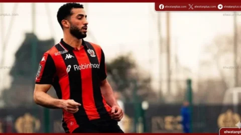محمد عبد المنعم خارج قائمة نيس في نهائي كأس فرنسا